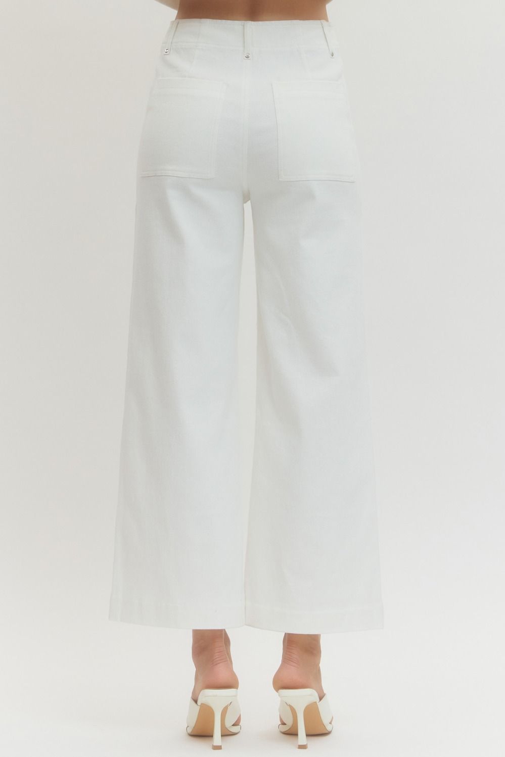 White Wide-Leg Pants