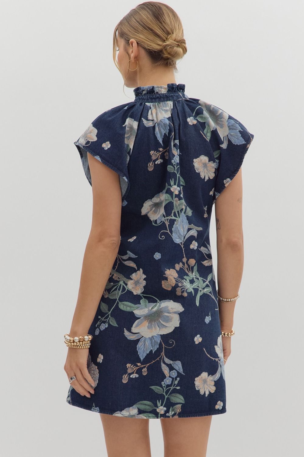 Floral Denim Dress