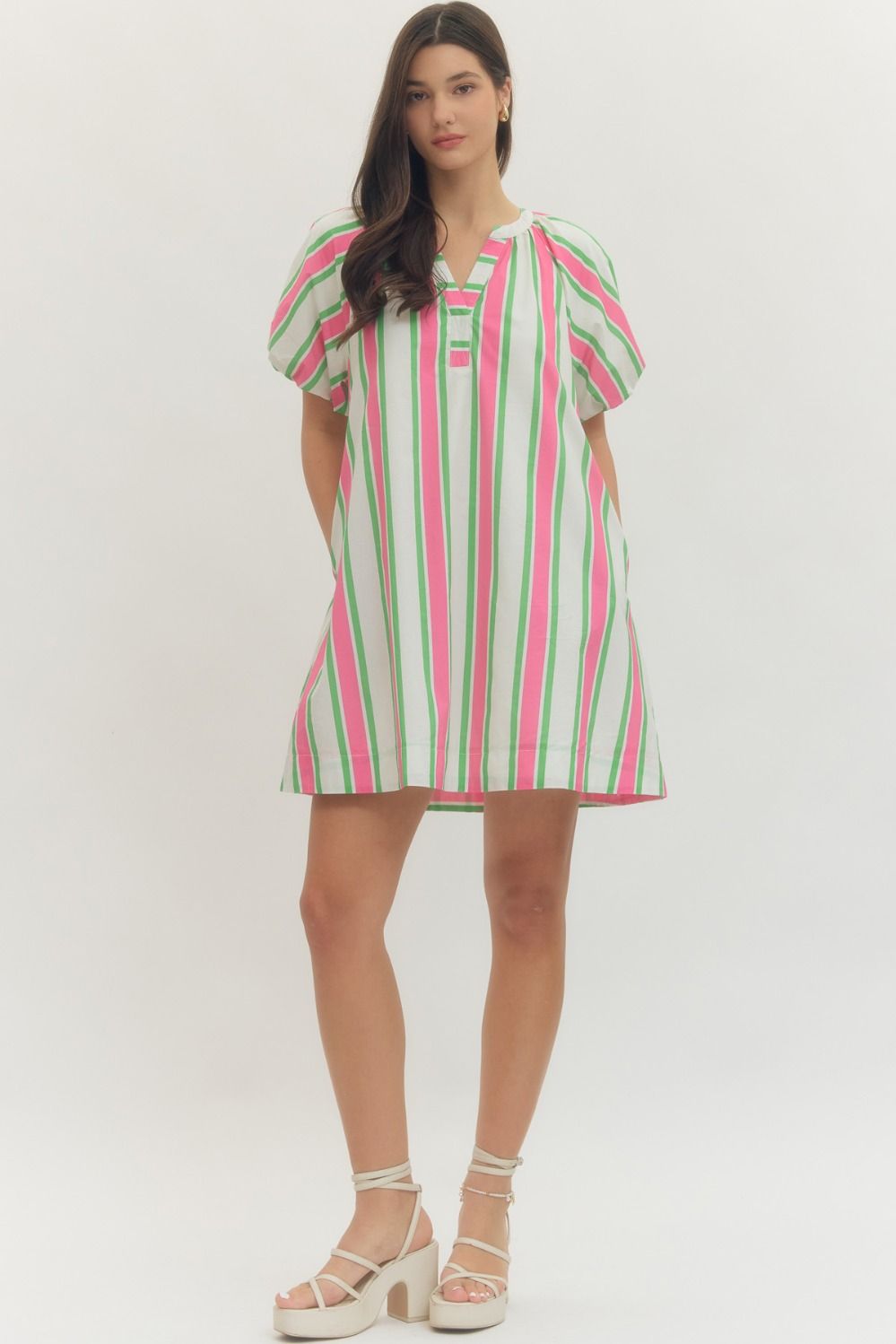 Springtime Stripes Mini Dress