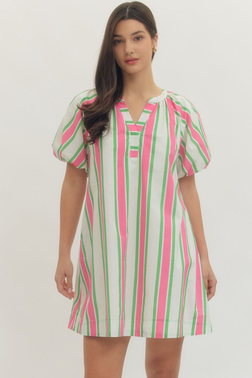 Springtime Stripes Mini Dress