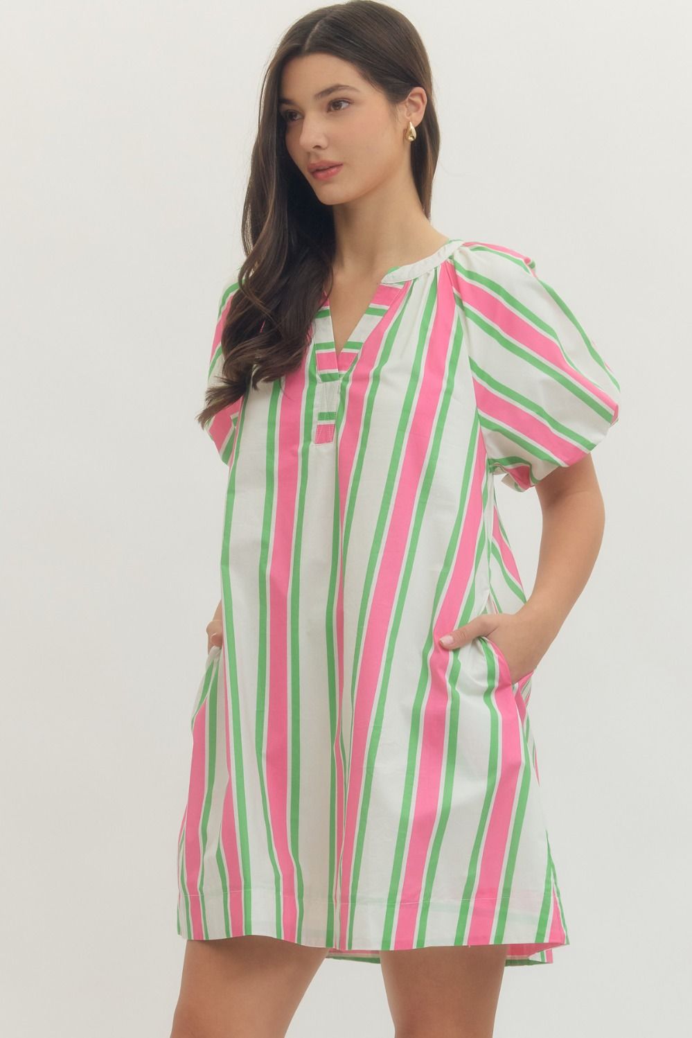 Springtime Stripes Mini Dress