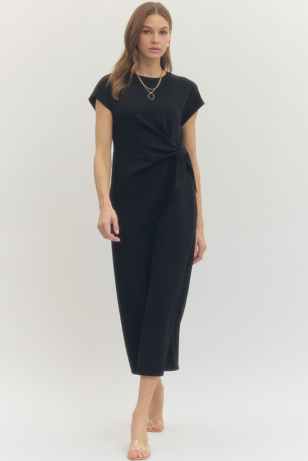 That's a Wrap Black Knit Dress