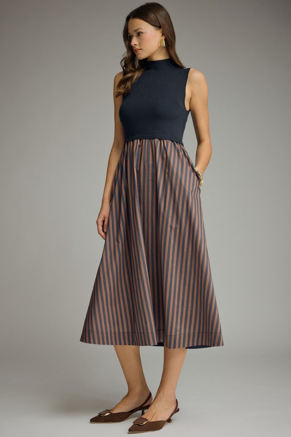 The Hadley Stripe Midi Dress