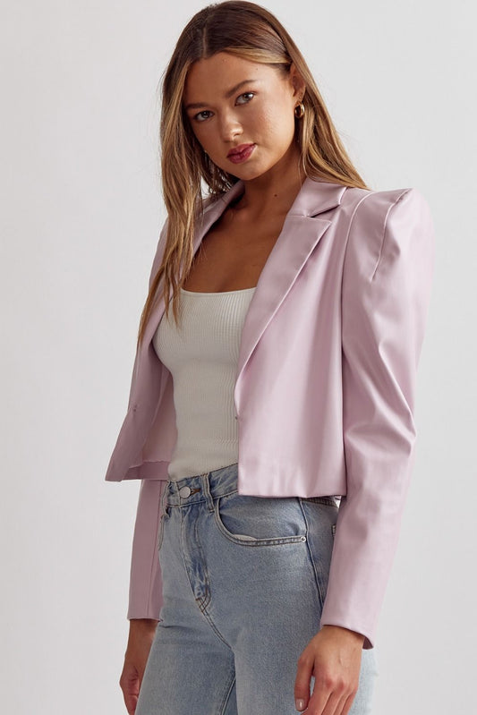 Lilac Cropped blazer