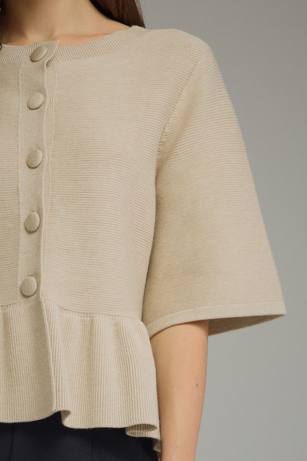 The Plot Twist Ruffle Hem Cardigan