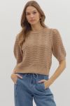 Taupe Short Sleeve Sweater