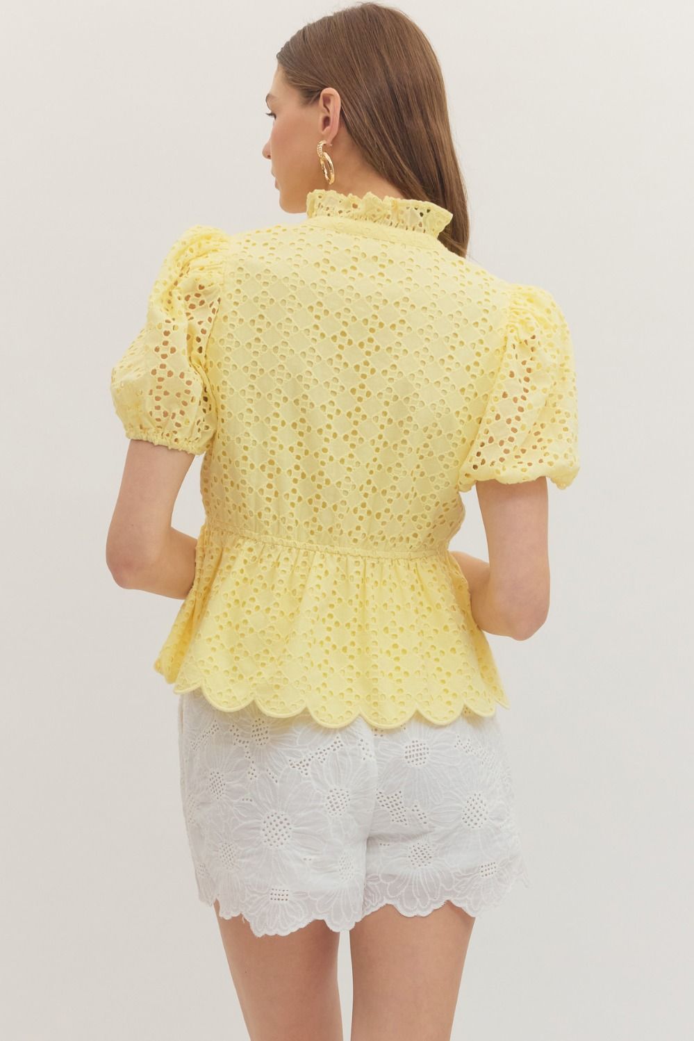 Lemoncello Eyelet Top