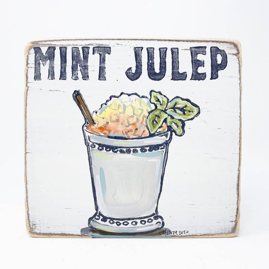 Square Wood Signs - Fun Decorative Wall Decor: Beignet