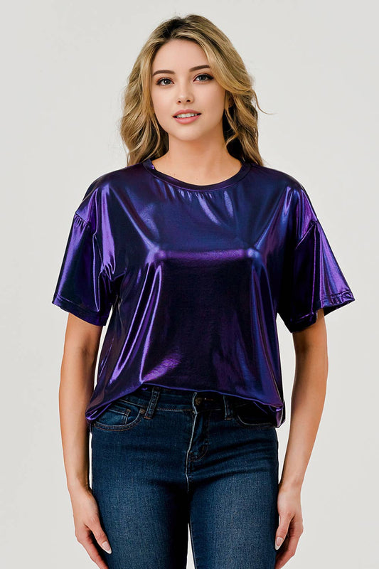 Purple Metallic Shimmer T-Shirt