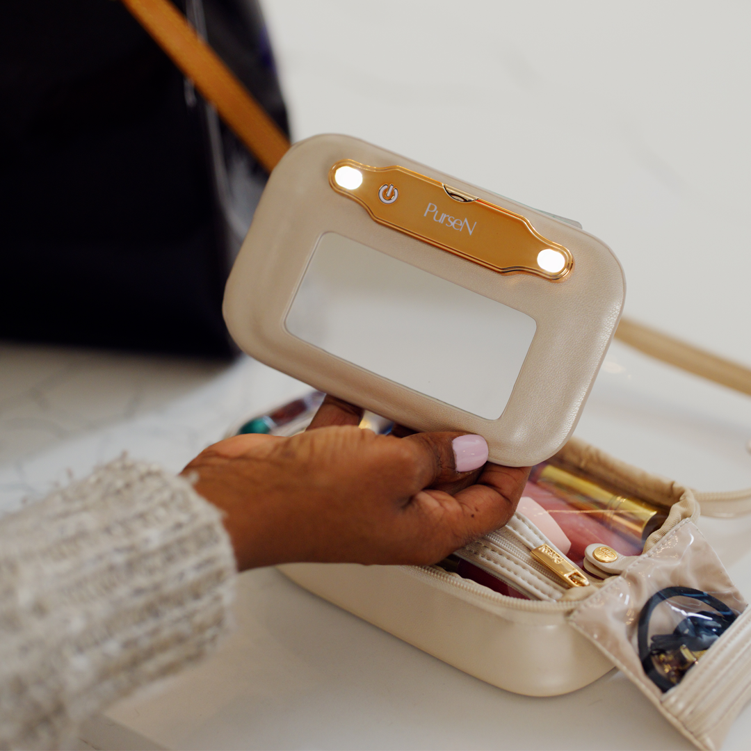Lighted Mirror Case - Pearl