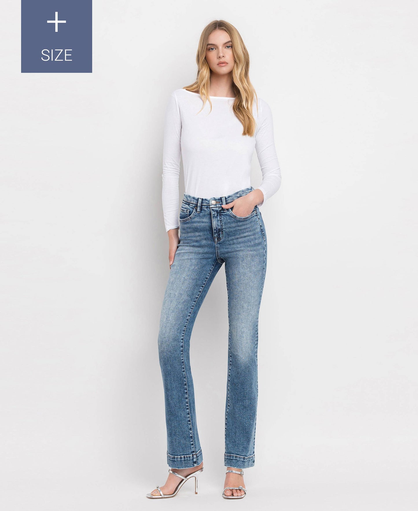 The Erica - High Rise Bootcut Jeans - Peacock Curves Collection