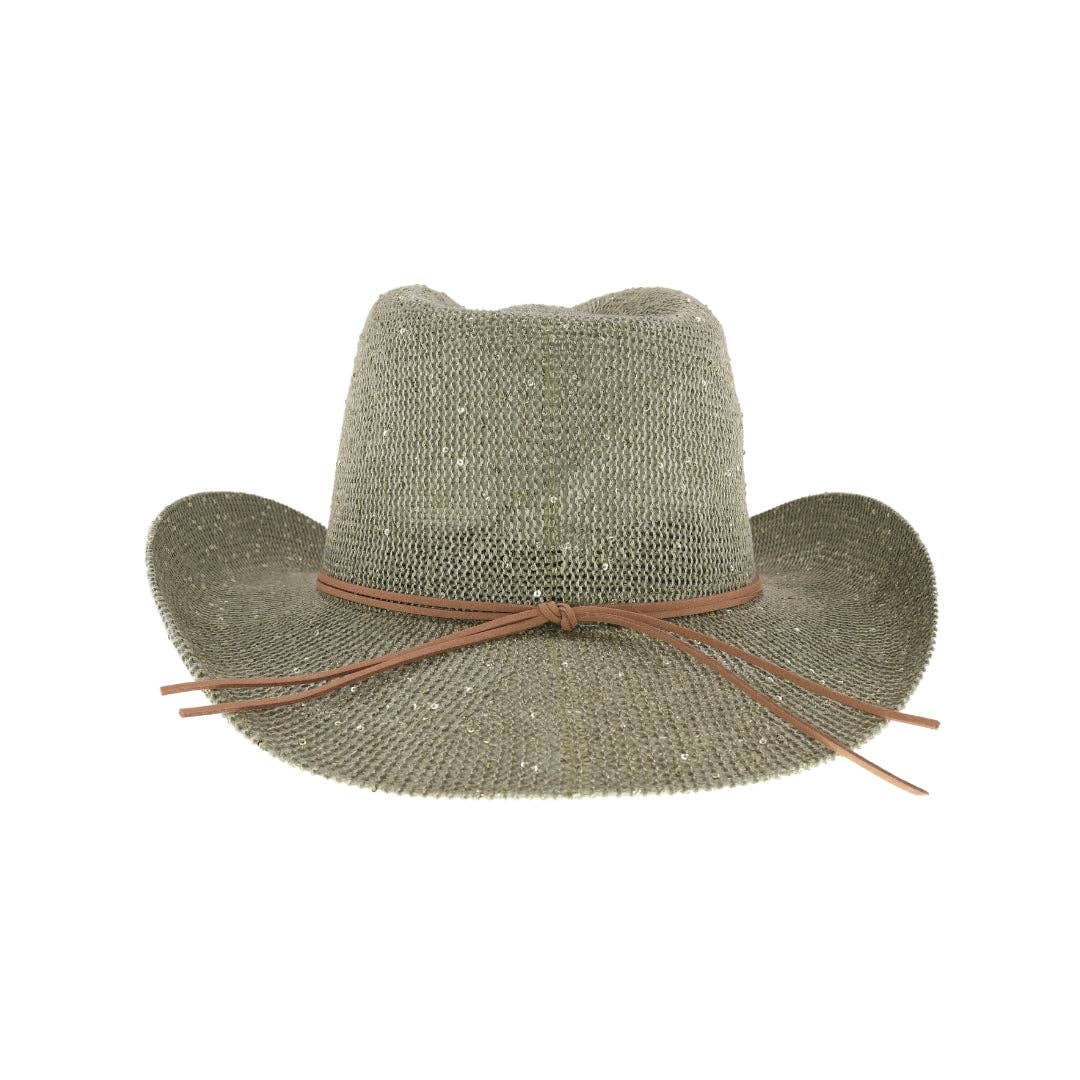 Vegas Sequin Cowboy Hat CBC03: NEW - Lavender