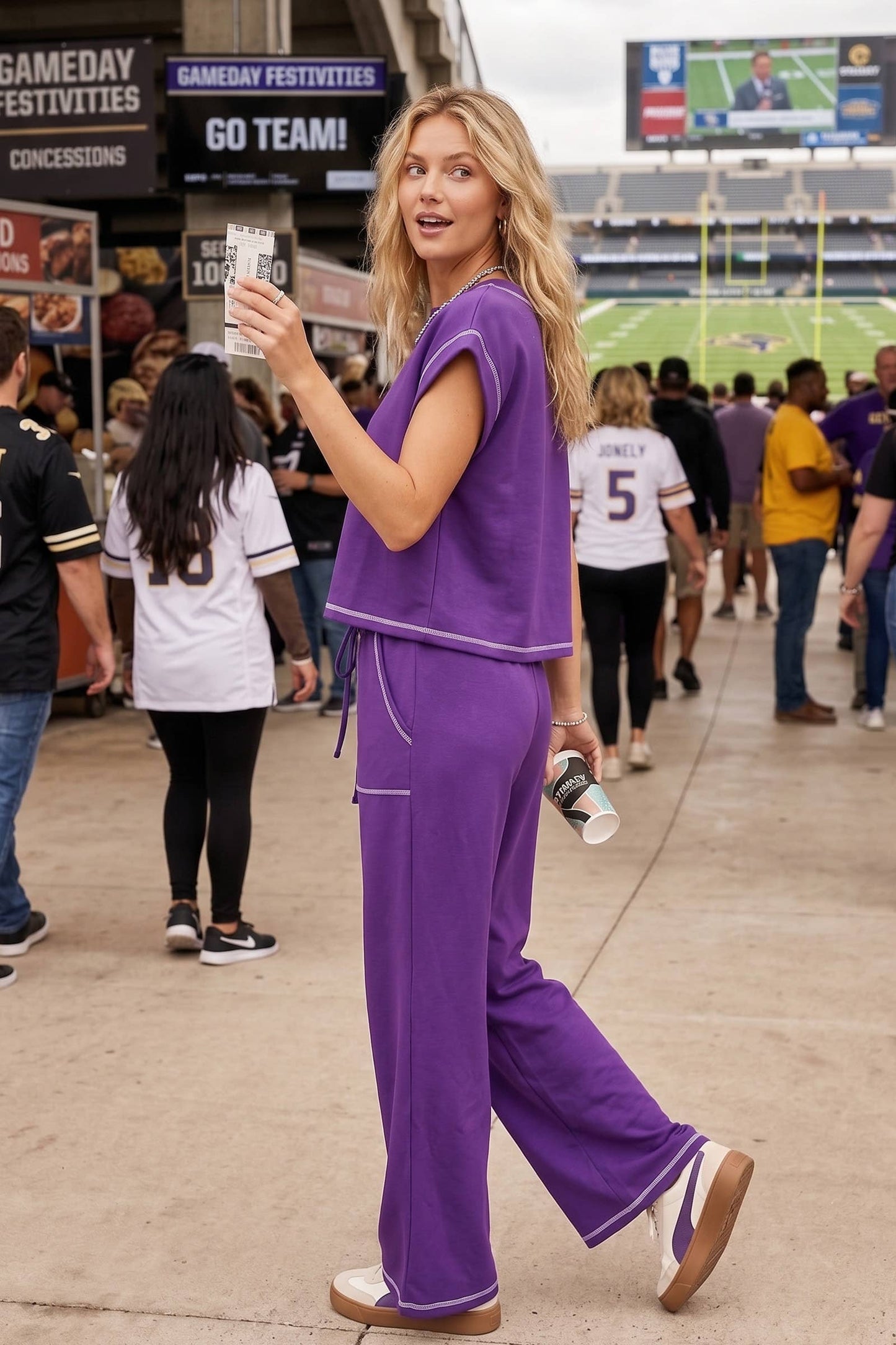Saturdays in the South Purple 2 Piece Set