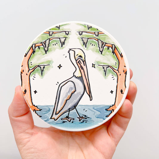 Pelican Coaster - Cypress Swamp Marsh Absorbent Stone Decor