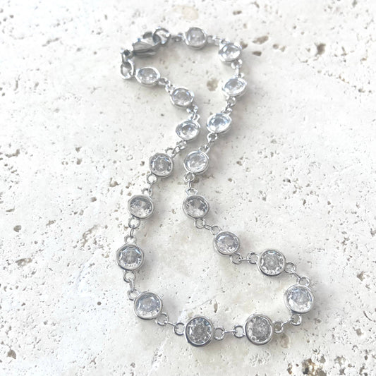 Anklet crystal prom wedding bridal beach resort jewelry