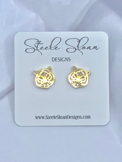 Tiger Stud Earrings