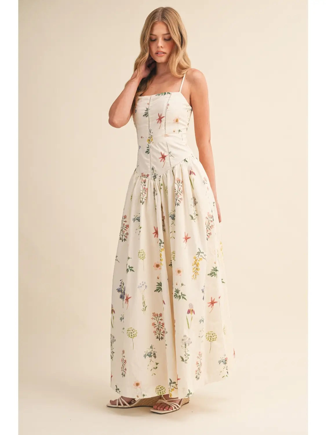 Avery Floral Drop Waist Maxi
