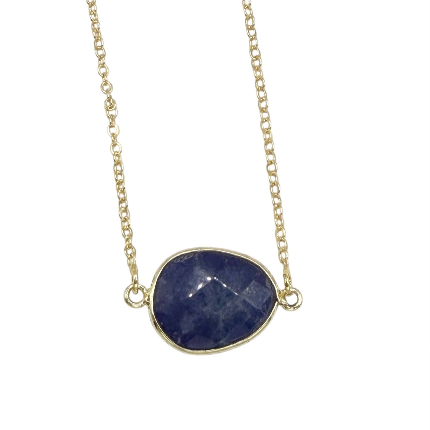 Gemstone bezel necklace