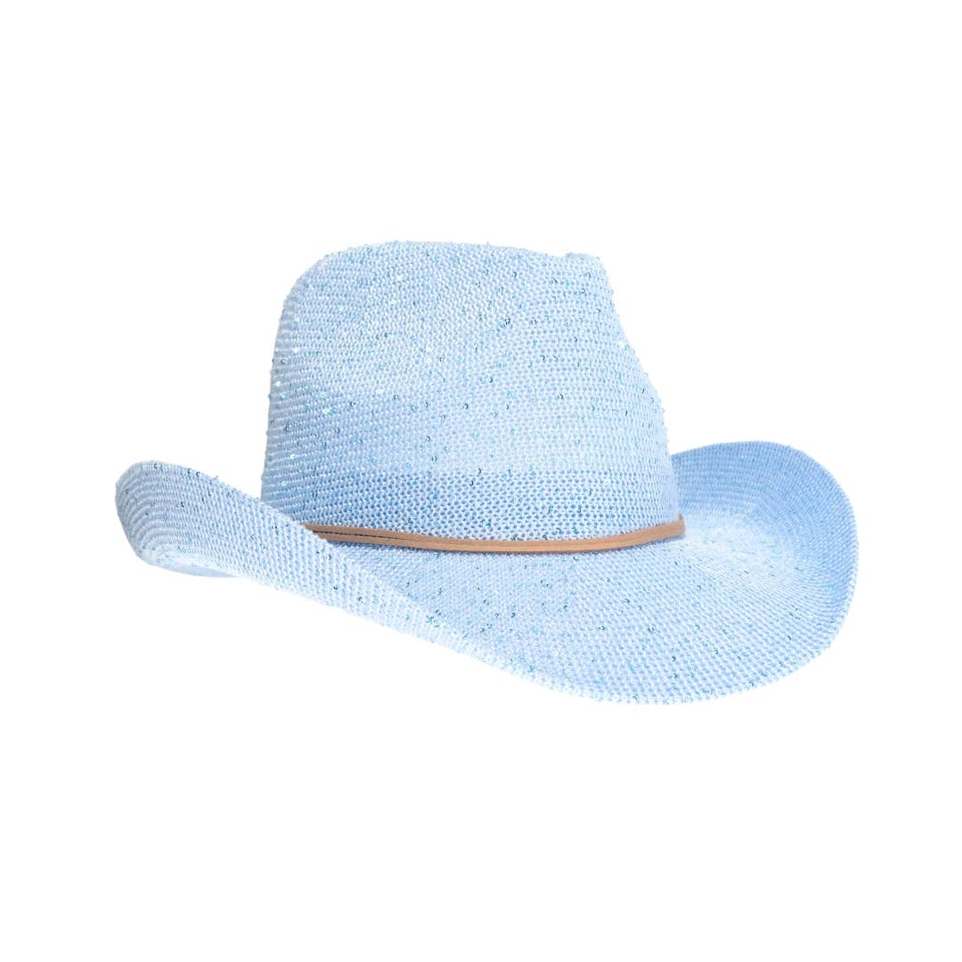 Vegas Sequin Cowboy Hat CBC03: NEW - Lavender