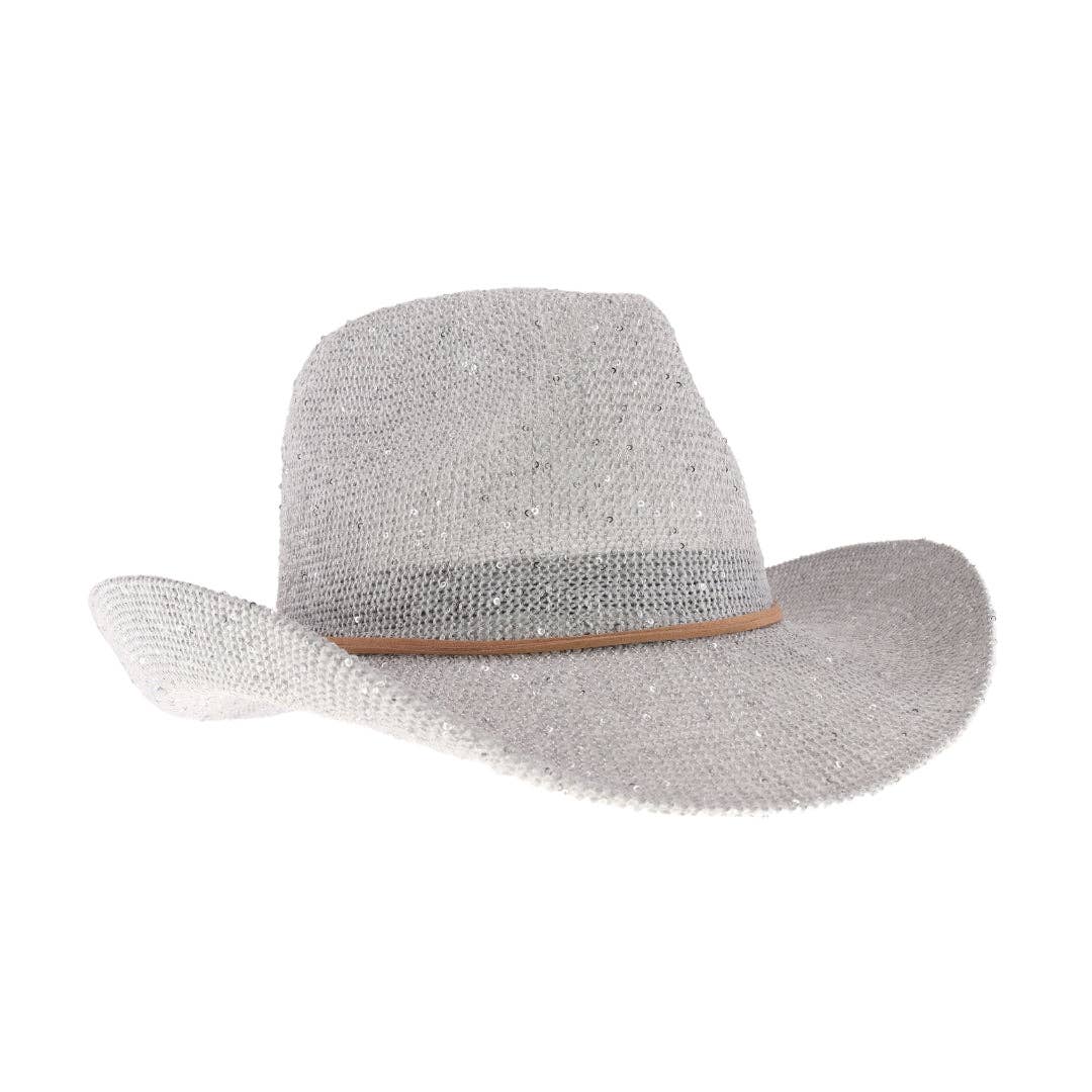 Vegas Sequin Cowboy Hat CBC03: NEW - Lavender