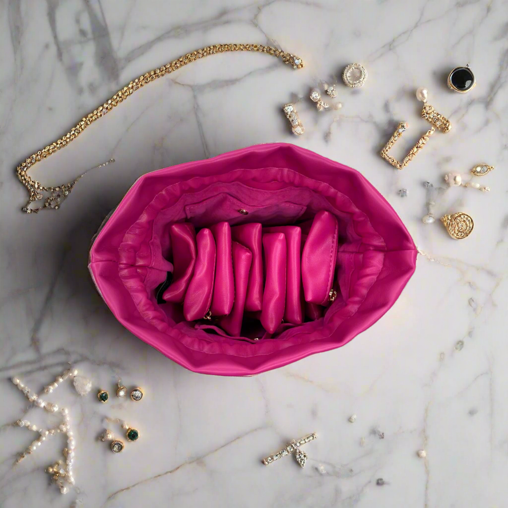Ultra Jewelry Case - Fuchsia Velvet