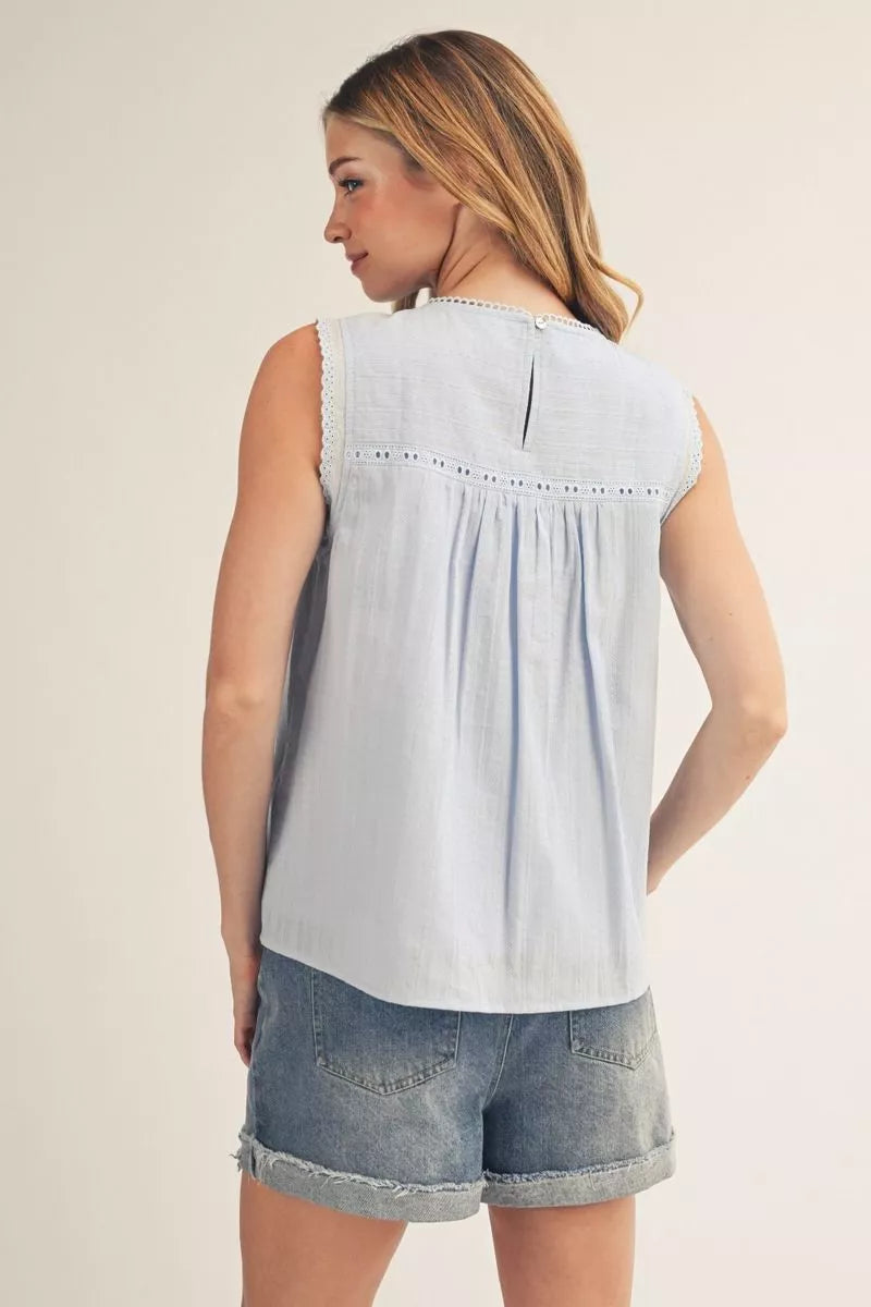 Light Blue Graceful Breeze Top