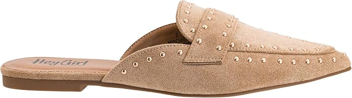 Tan Shoe Against White Background 