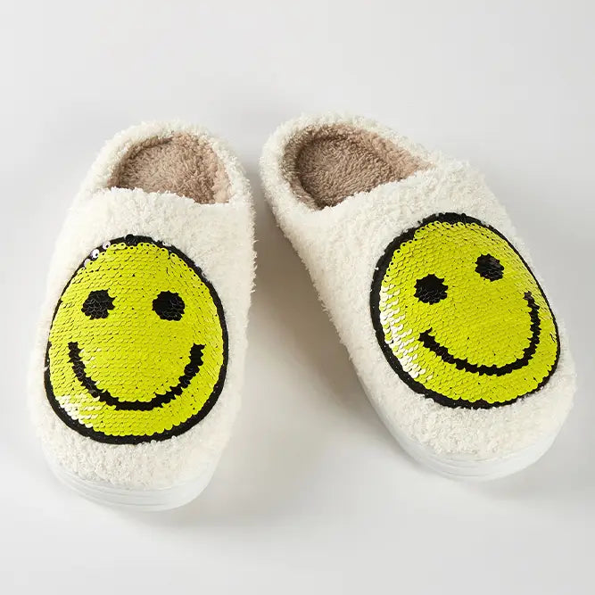 Smile Reversible Sequin Slippers