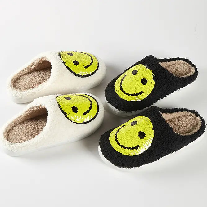 Smile Reversible Sequin Slippers