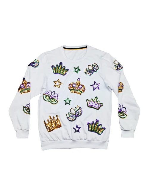 Adult Crowns and Masks French Terry Light Weight Pullover