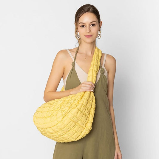 Quilted Tote Bag by Do Everything in Love - Yellow