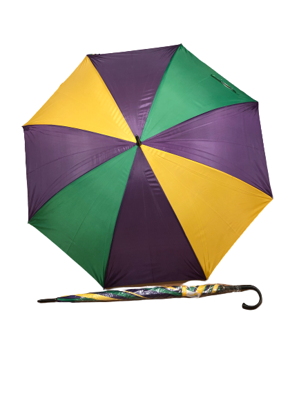 Purple, Green, And Gold Panels Golf Umbrella: Oversized