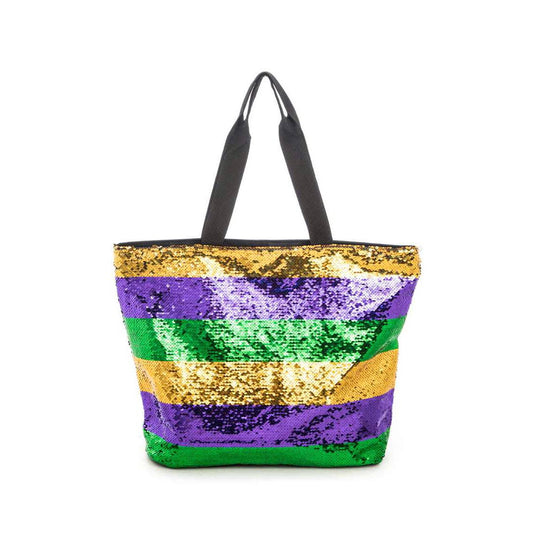 Mardi Gras Sequins Tote