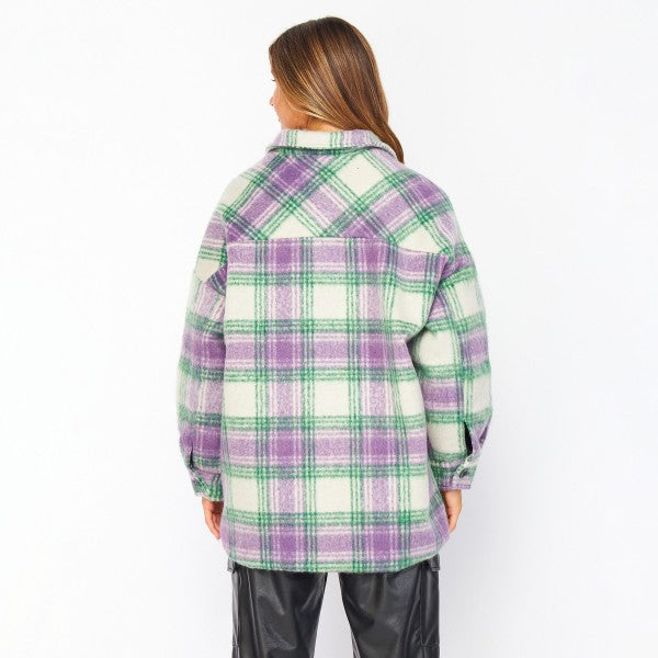 Wool like Plaid Shacket