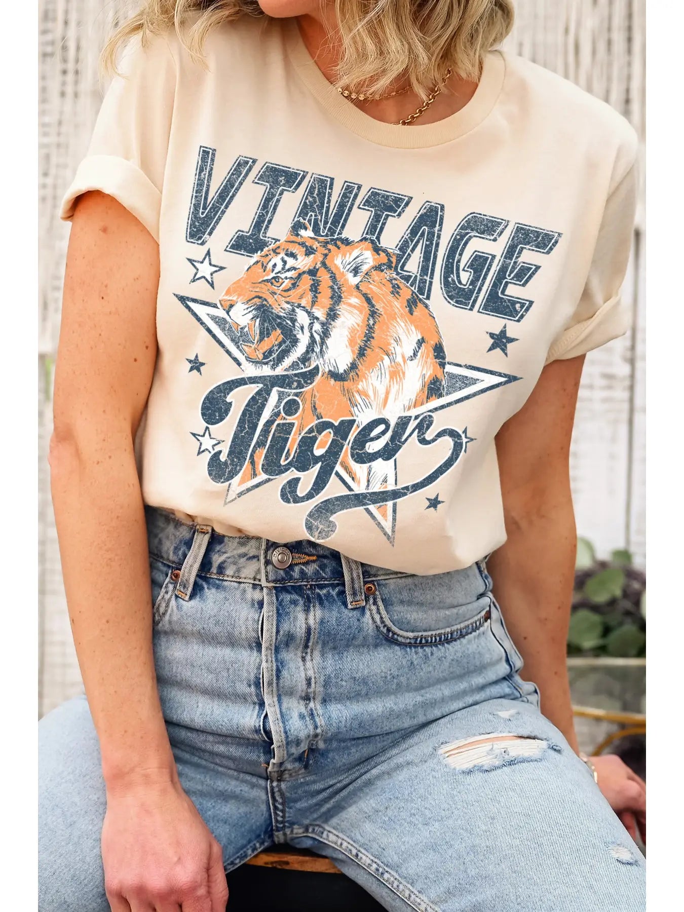 Vintage Tiger Cotton Jersey T-shirt