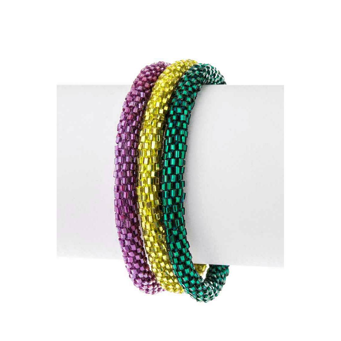 Mardi Gras Nepal Bracelet Purple Green or Gold